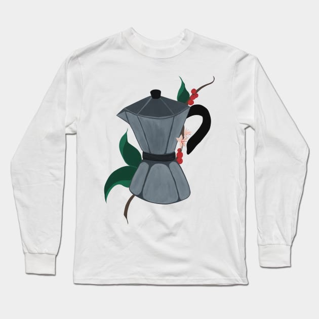 Always in the mood for coffee Long Sleeve T-Shirt by estudioanzol